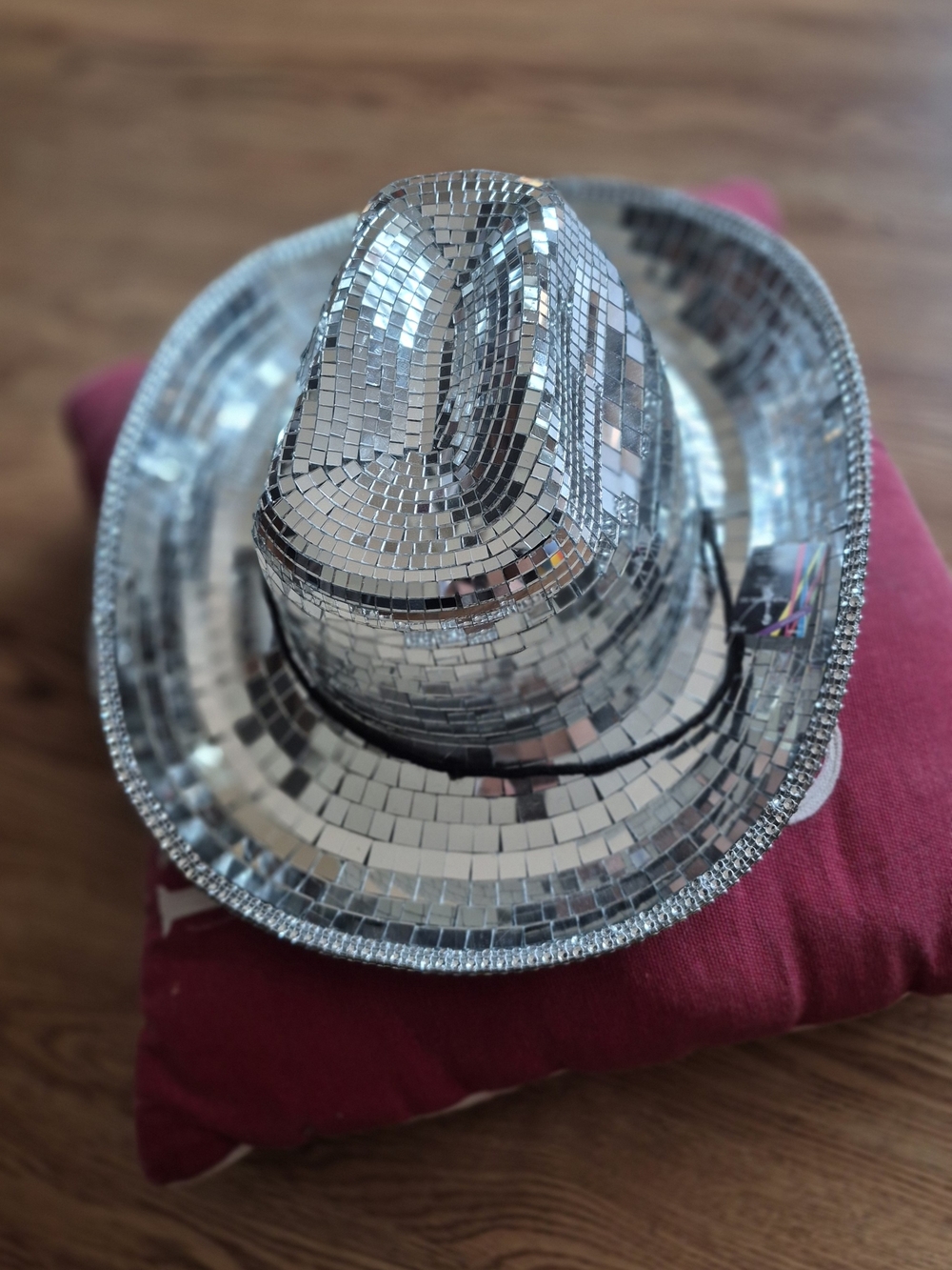 Silver Mirrored Disco Cowboy Hat